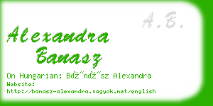 alexandra banasz business card